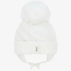 White Jim Giant Pom-Pom Hat