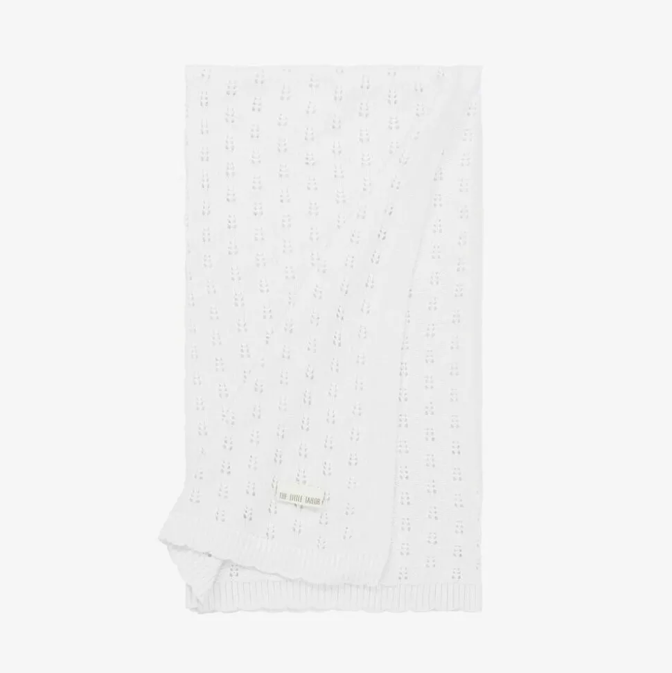 White Knitted Baby Blanket (108cm)