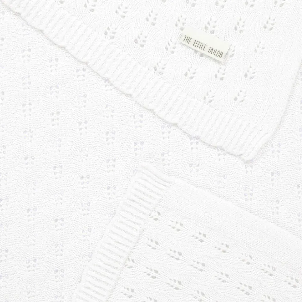White Knitted Baby Blanket (108cm)