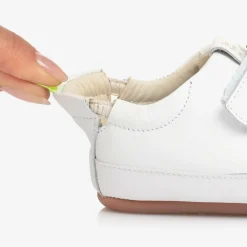 White Leather Baby Trainers