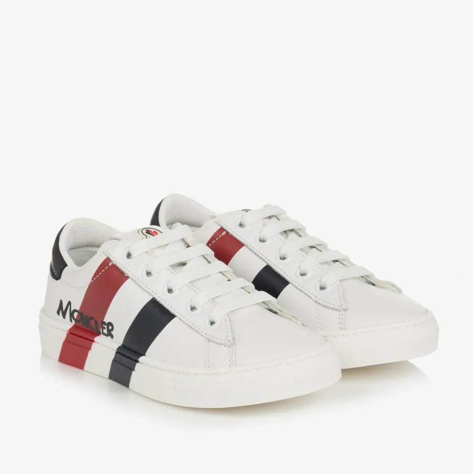 White Leather Logo Trainers