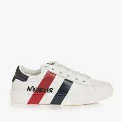 White Leather Logo Trainers