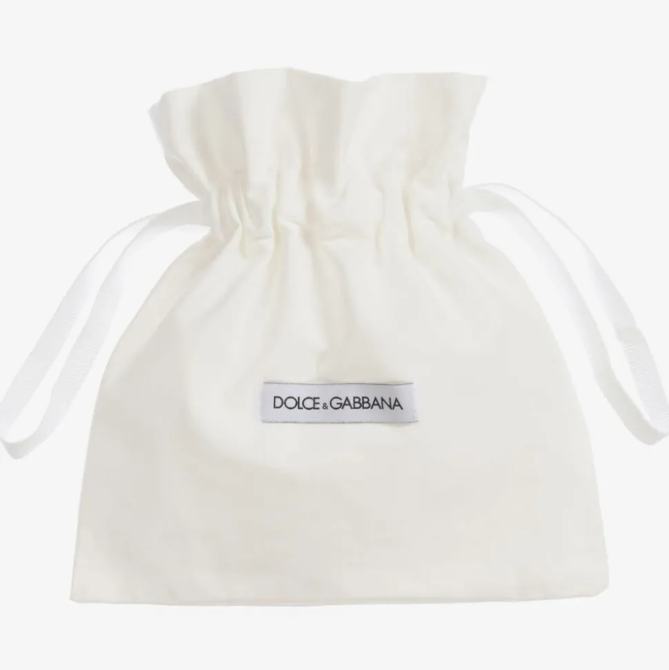 White Patent Leather DG Logo Belt