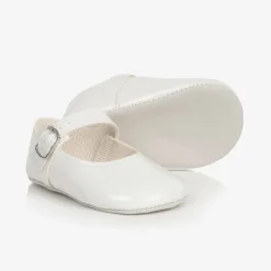White Patent Pre-Walker Shoes