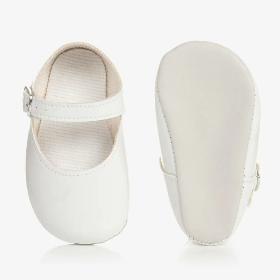 White Patent Pre-Walker Shoes