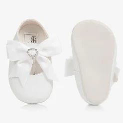 White Patent Pre-Walker Shoes