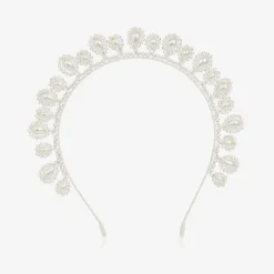 White Pearl & Crystal Tiara