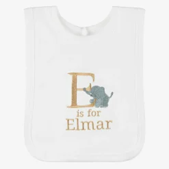 White Personalised 'E' Initial Bib