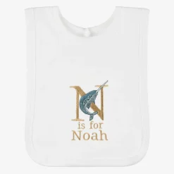 White Personalised 'N' Initial Bib
