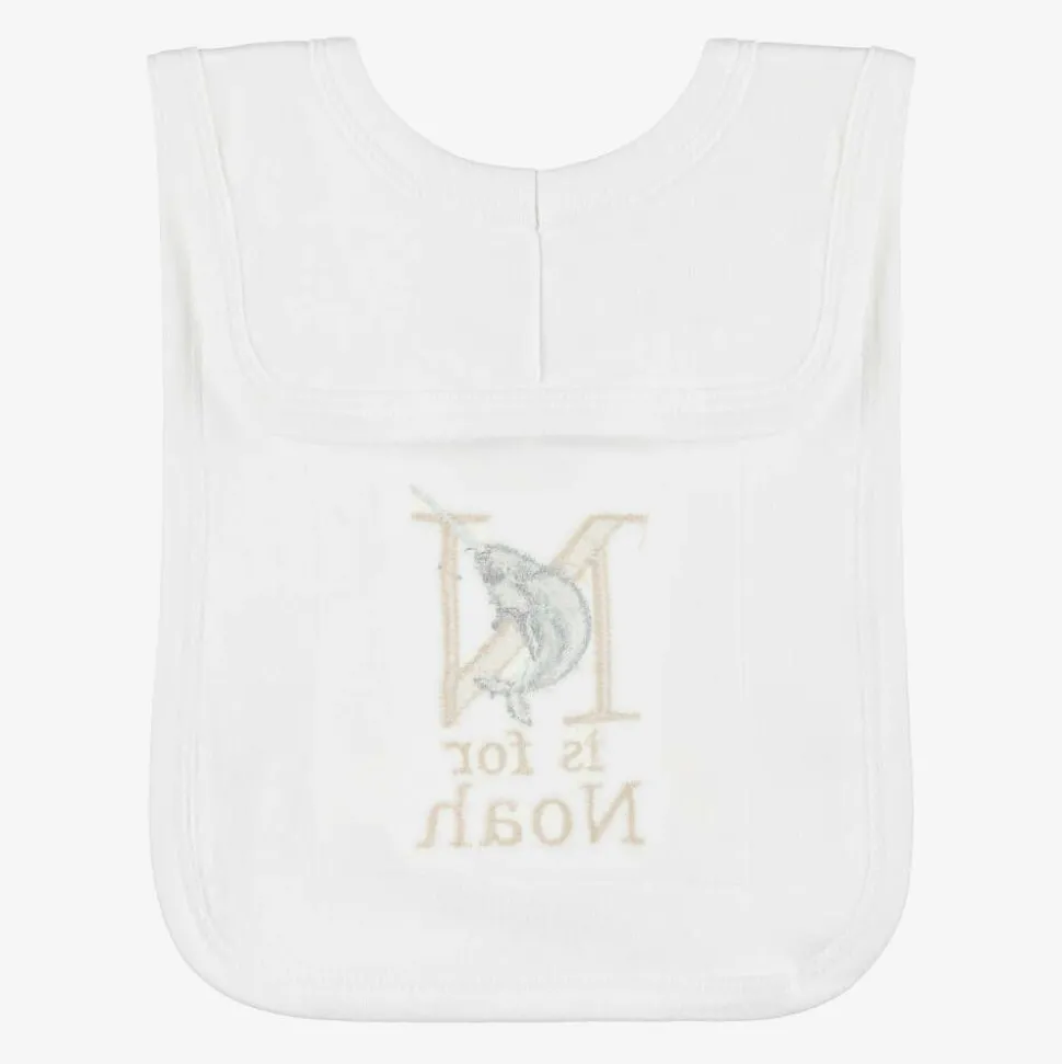 White Personalised 'N' Initial Bib