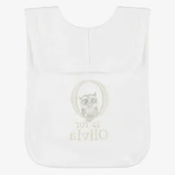 White Personalised 'O' Initial Bib