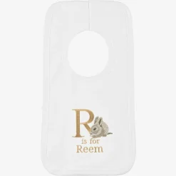 White Personalised 'R' Initial Bib