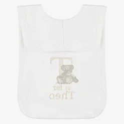 White Personalised 'T' Initial Bib