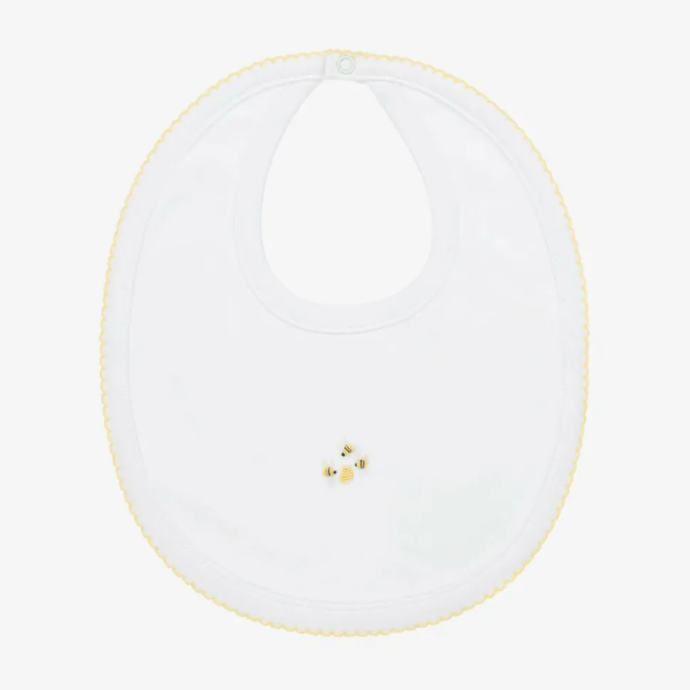 White Pima Cotton Bee Hive Bib