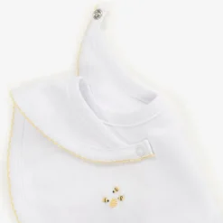 White Pima Cotton Bee Hive Bib