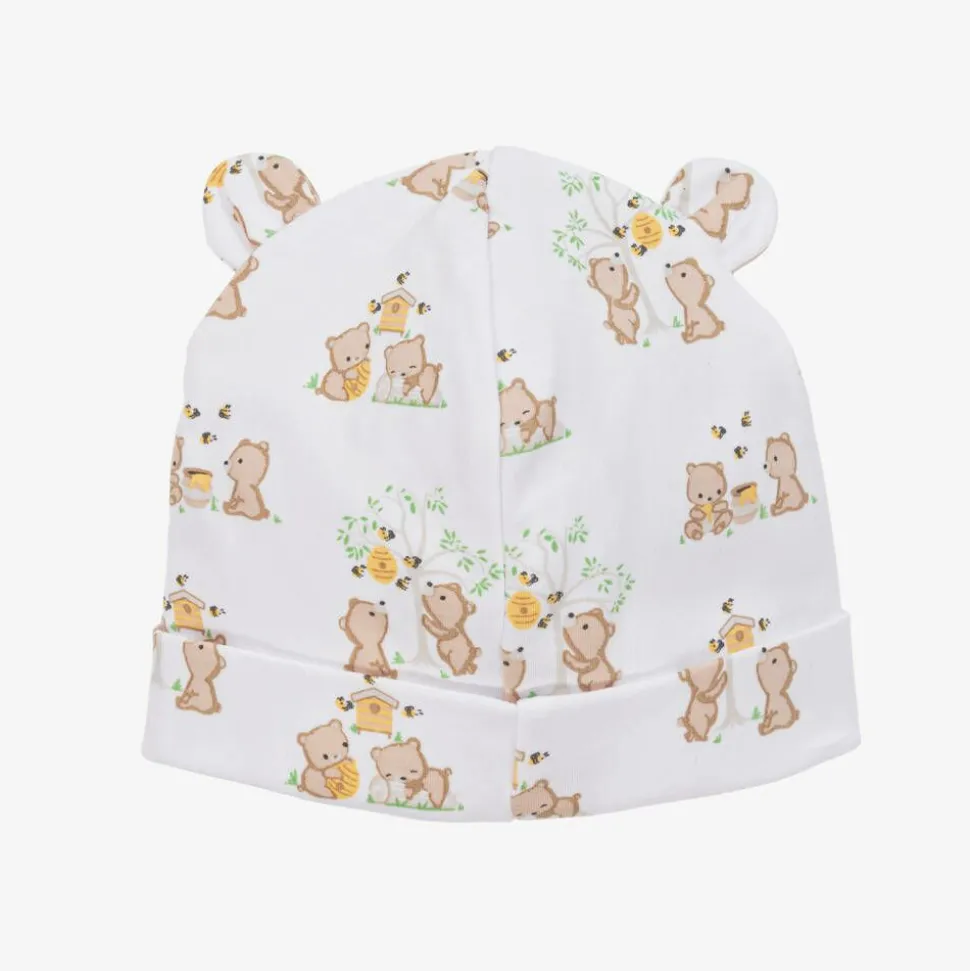 White Pima Cotton Honey Bear Cubs Hat
