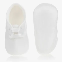 White Silk Pre-Walker Shoes