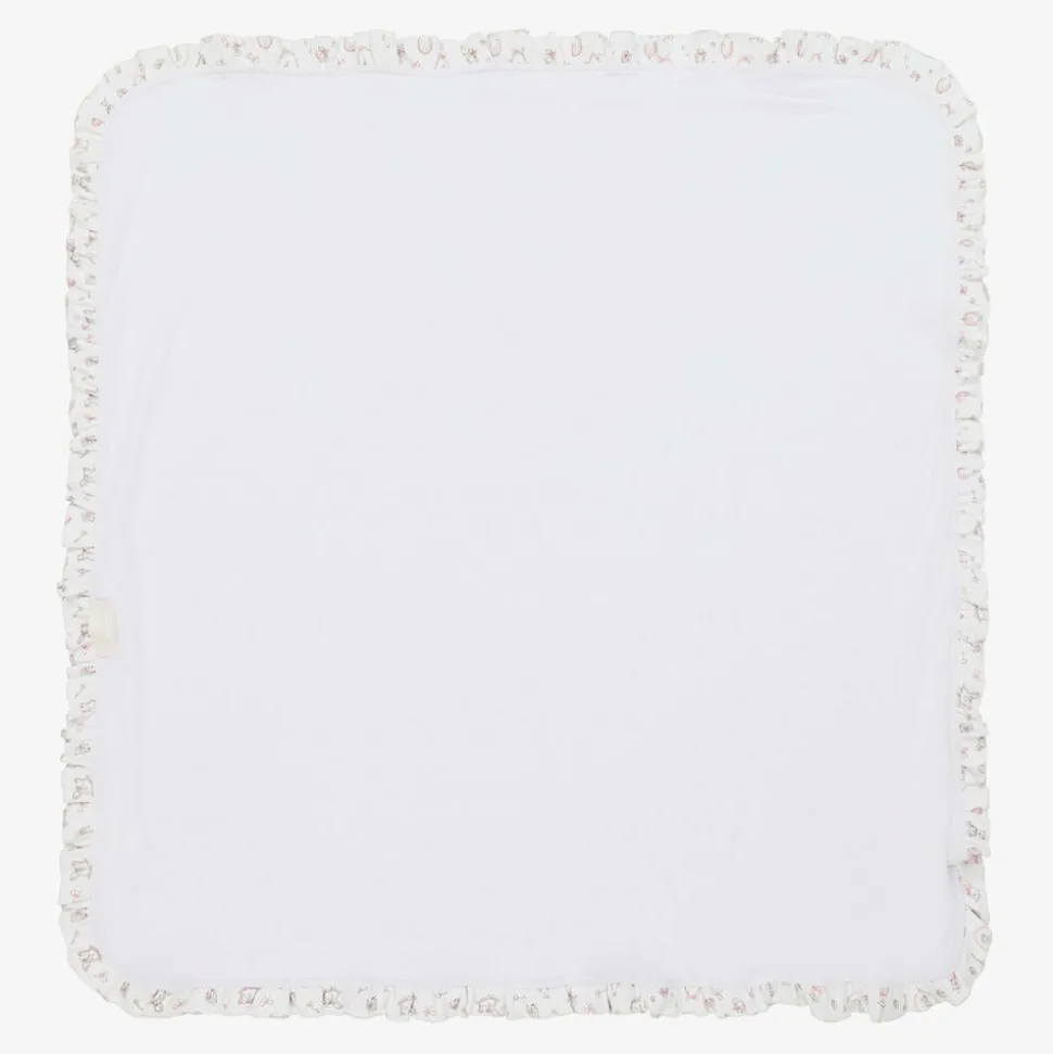 White Supima Cotton Delicate Pink Blanket (80cm)