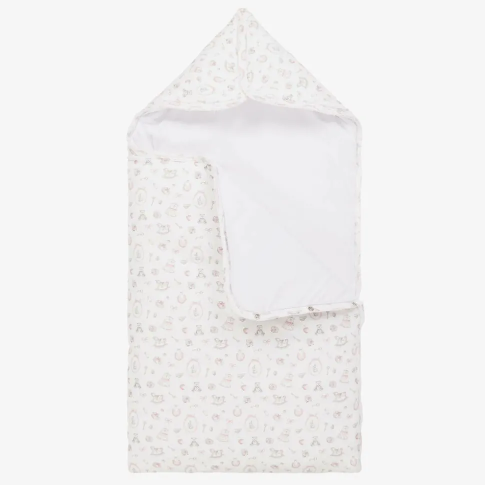 White Supima Cotton Delicate Pink Nest (80cm)