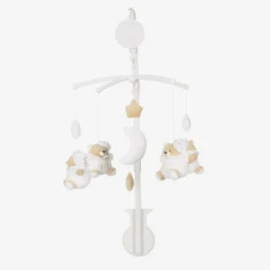 White Teddy Bear Musical Cot Mobile (40cm)