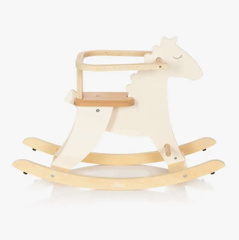 White Wooden Rocking Horse (77cm)