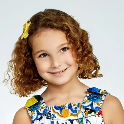 Yellow Bow Hair Clip (7cm)