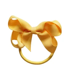 Yellow Bow Hair Elastic (7cm)