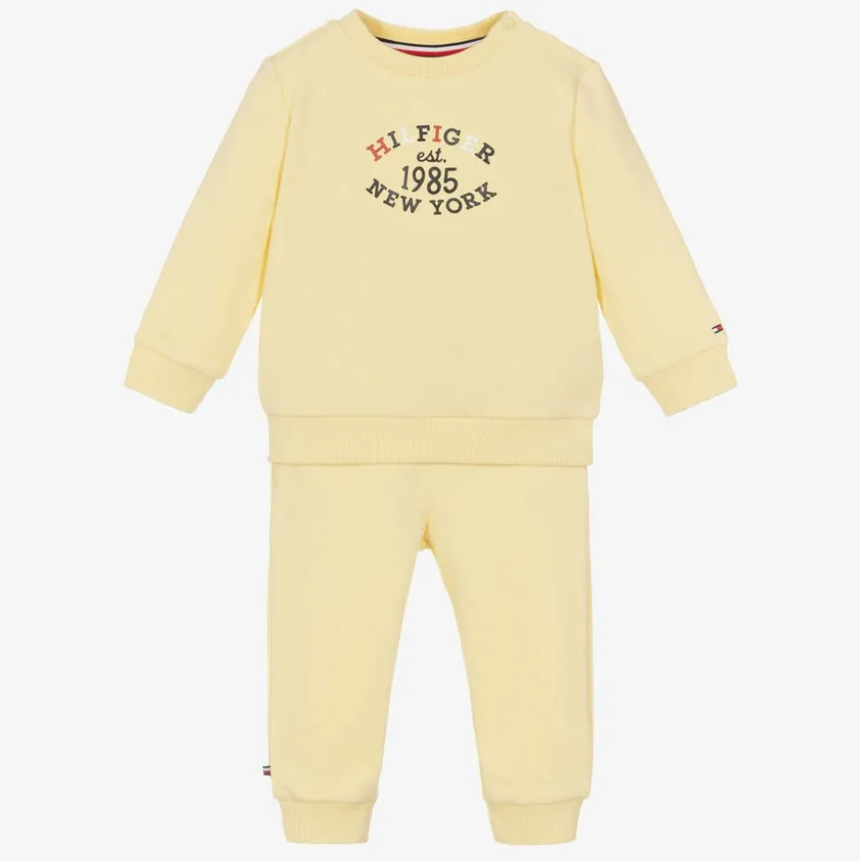 Yellow Cotton Baby Tracksuit
