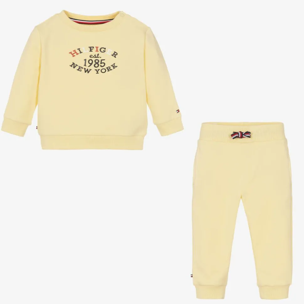 Yellow Cotton Baby Tracksuit