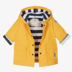Yellow Hooded Baby Raincoat