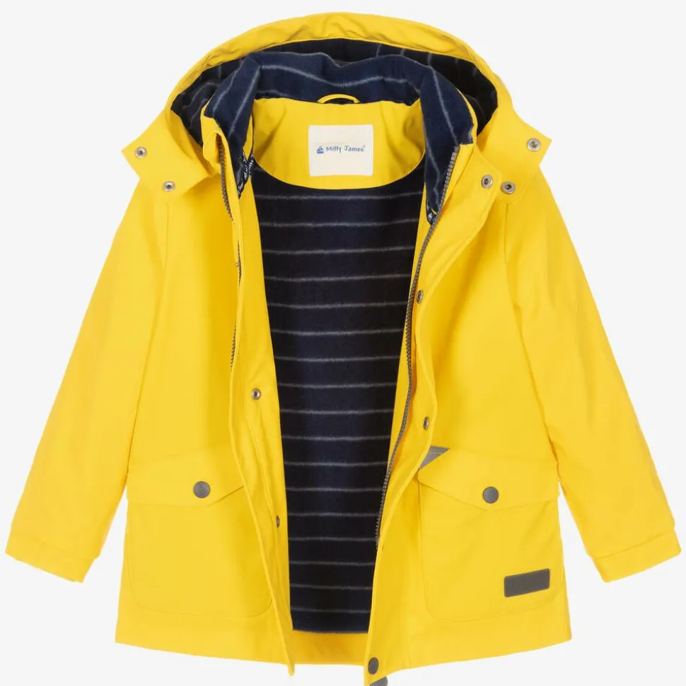Yellow Hooded Waterproof Raincoat